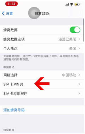 金坛苹果14维修网分享如何给iPhone14的SIM卡设置密码 