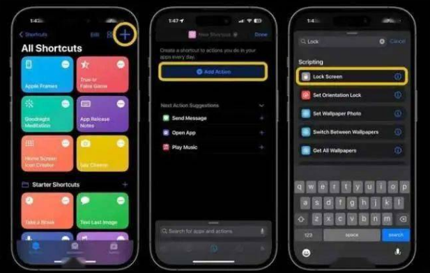 金坛苹果14锁屏维修店分享iPhone14升级iOS16.4后如何创建锁屏快捷方式 