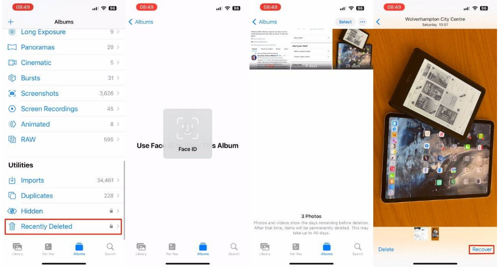 金坛苹果14维修分享 iPhone14 上恢复已删除的照片 