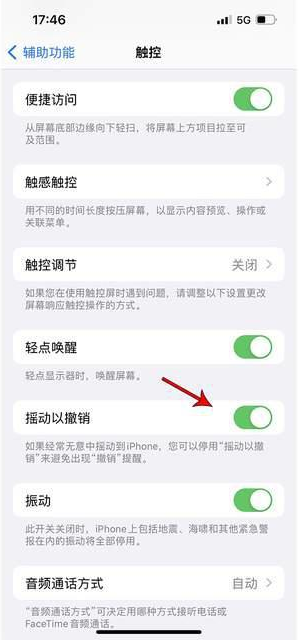 金坛苹果手机维修分享iPhone手机如何设置摇一摇删除文字 